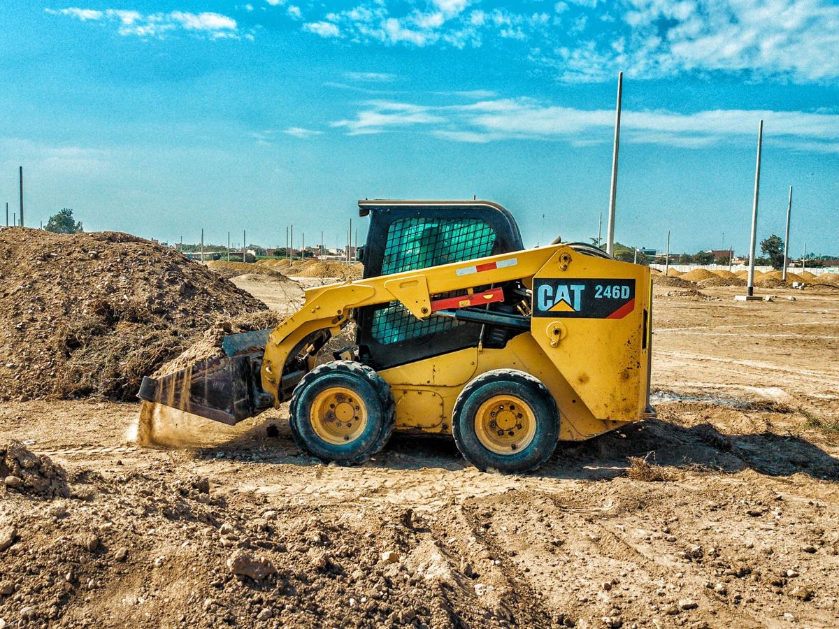 Tracked skidsteer loader (illustrative stock photo)