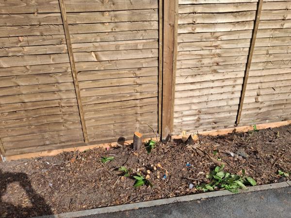 New close-board fence panels and posts