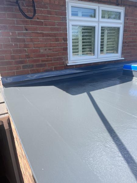 GRP fibreglass flat roof with roof lanterns on an extension – Staff4dshire Roofing Specialists