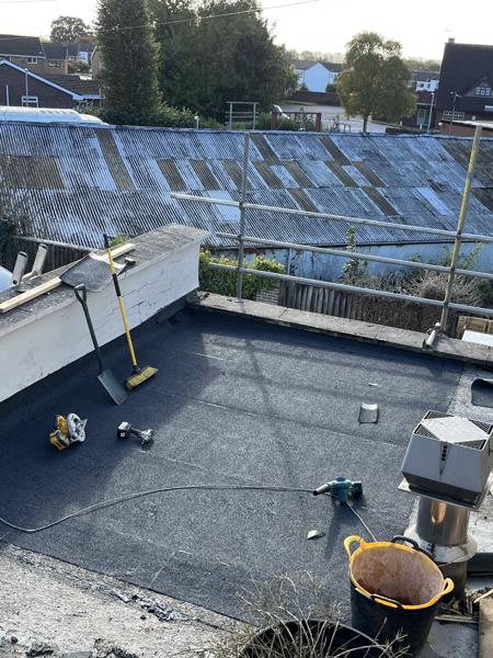 Torch-on felt flat roof replacement – Staff4dshire Roofing Specialists