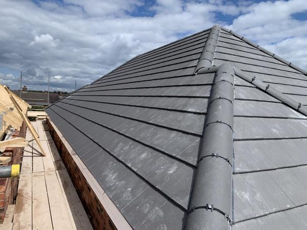 New hipped tile roof on a new build – Staff4dshire Roofing Specialists
