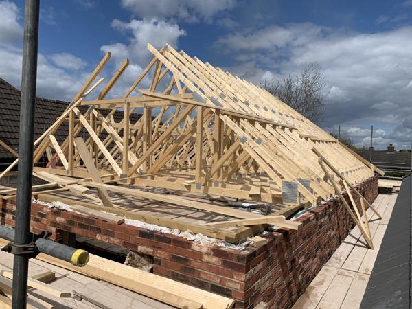 New hipped tile roof on a new build – Staff4dshire Roofing Specialists